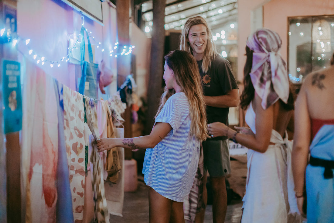 multi-use satin scarfs made from recycled plastic bottles. Soft and light touch for the skin