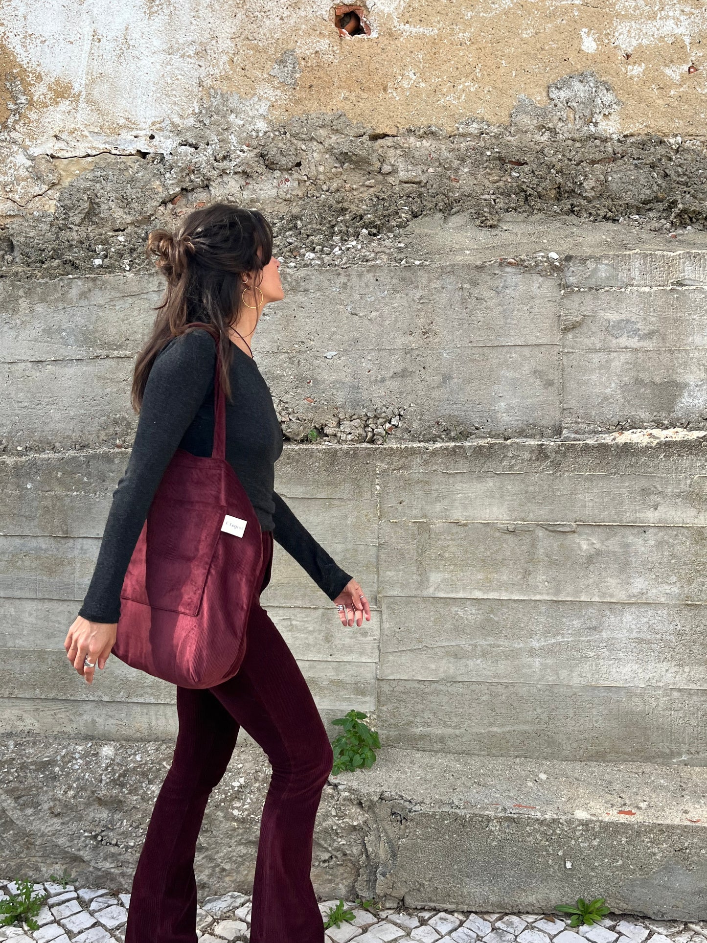 Tote bag Bordeaux Corduroy