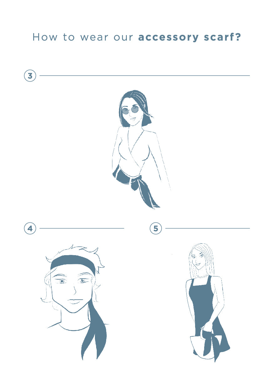 Acessory Scarf Geometric Leaf