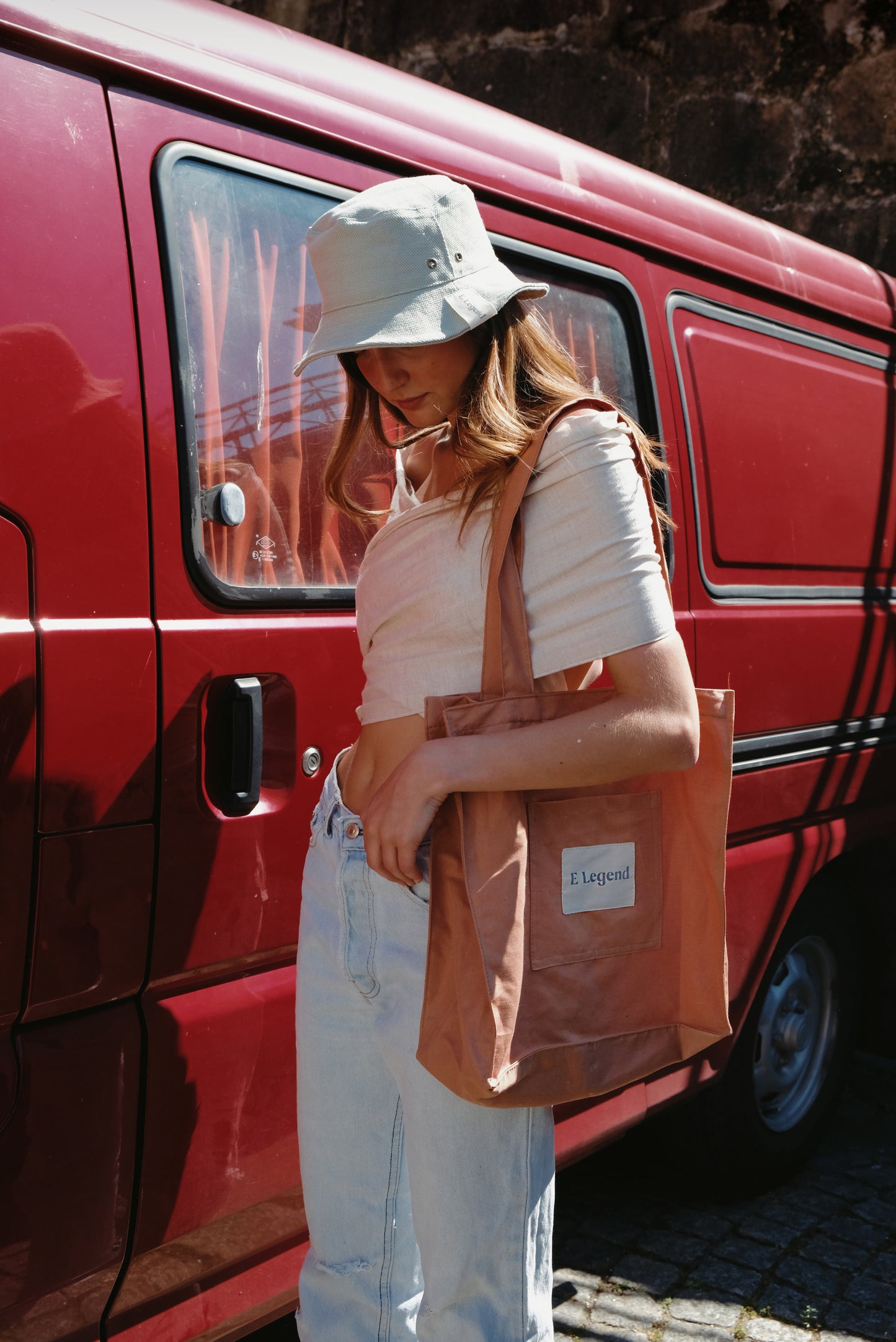 Totebag Terracotta linen