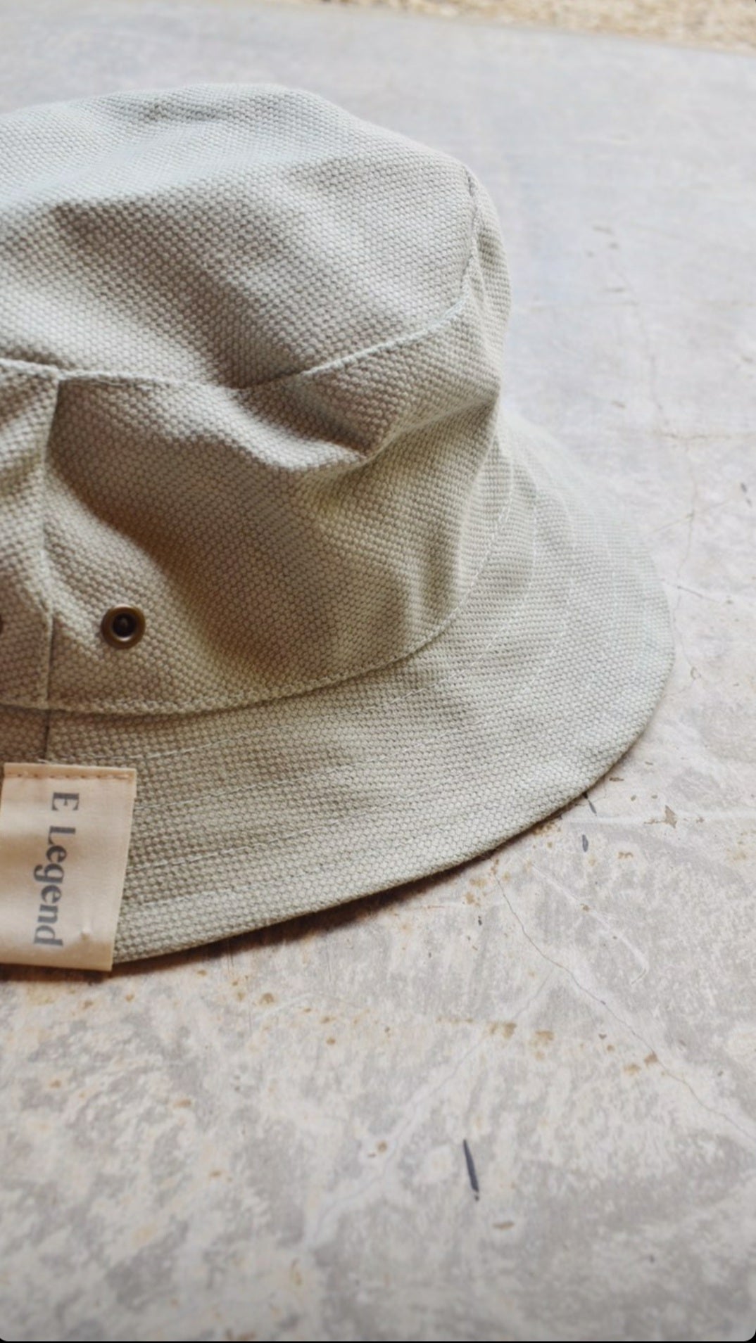 Green Linen Hat