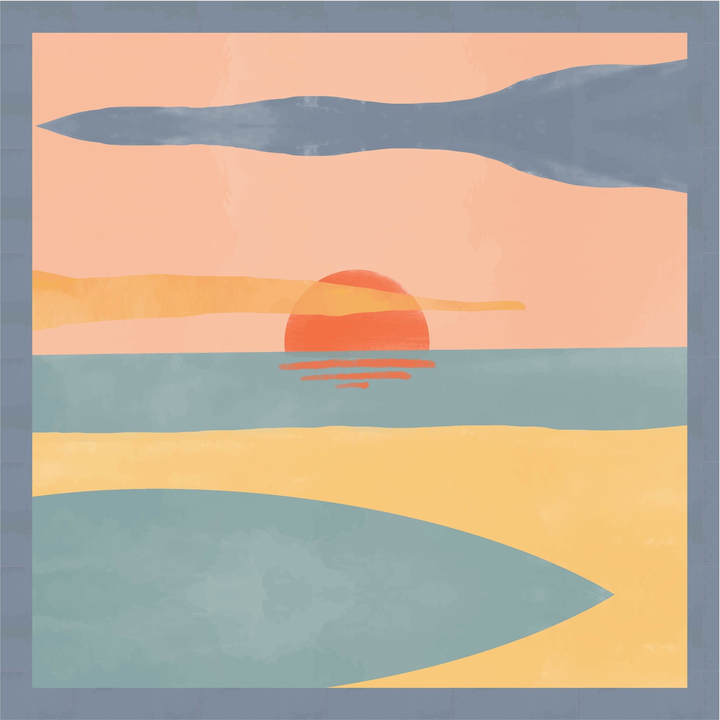 "Sunset" Scarf 75 x 75