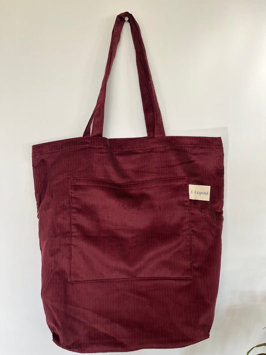 Tote bag Bordeaux Corduroy