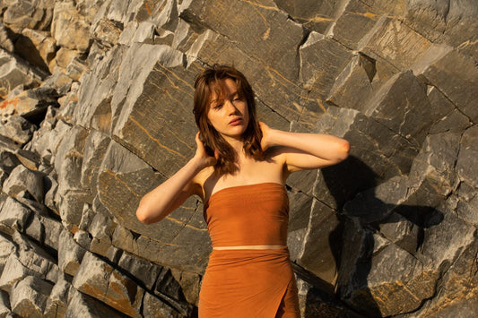 SCARF & SKIRT/DRESS CAMEL