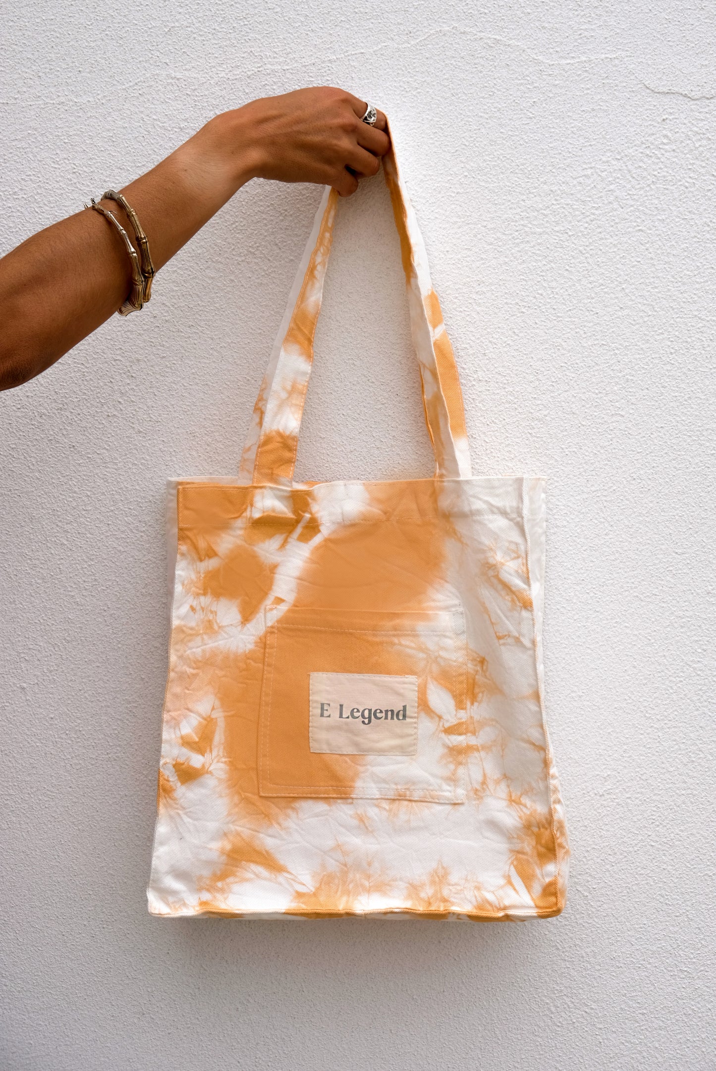 Tote bag Peach Tie Dye