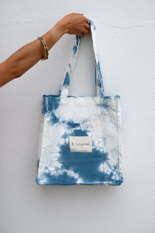 Totebag Tie dye blue