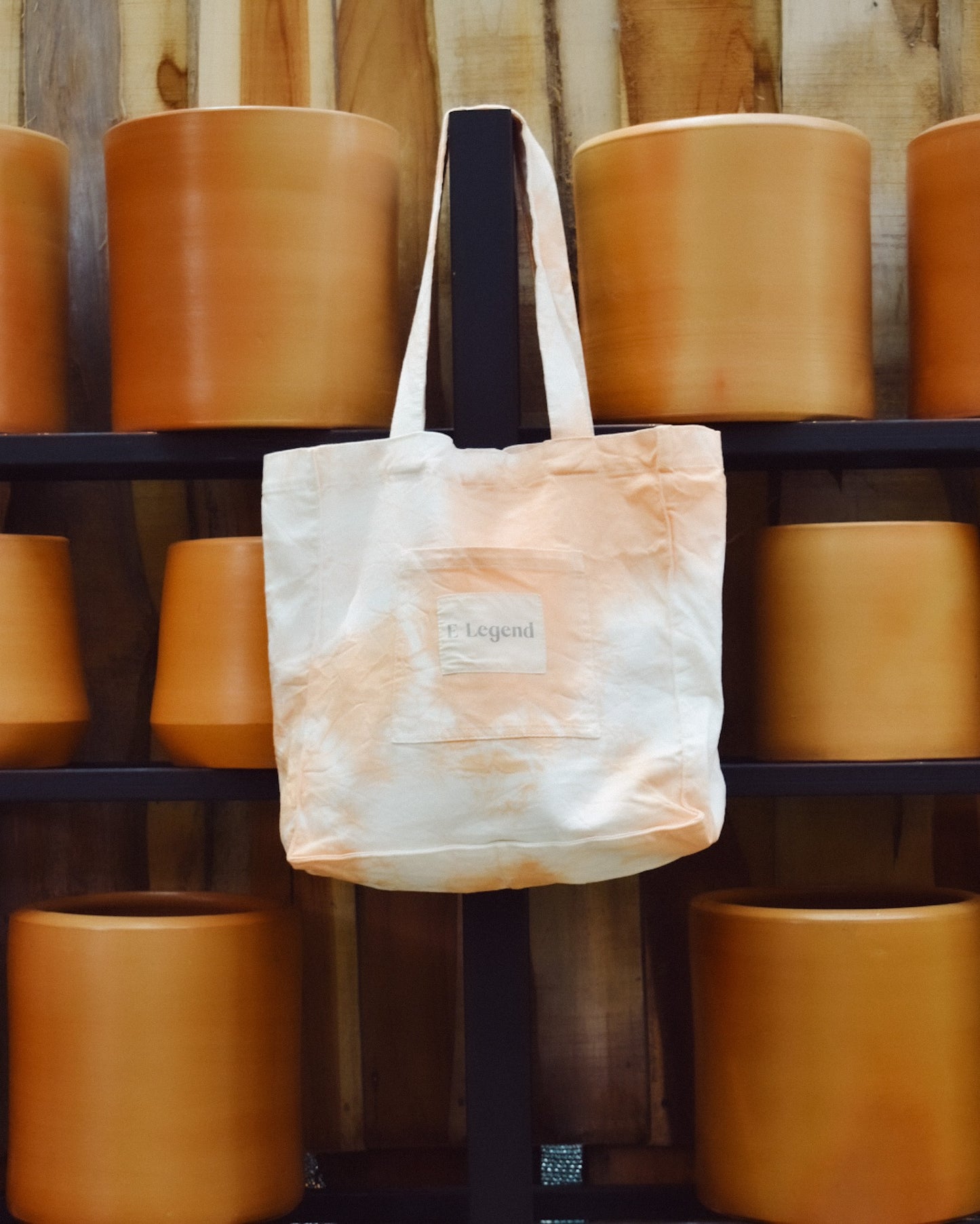 Tote bag Peach Tie Dye